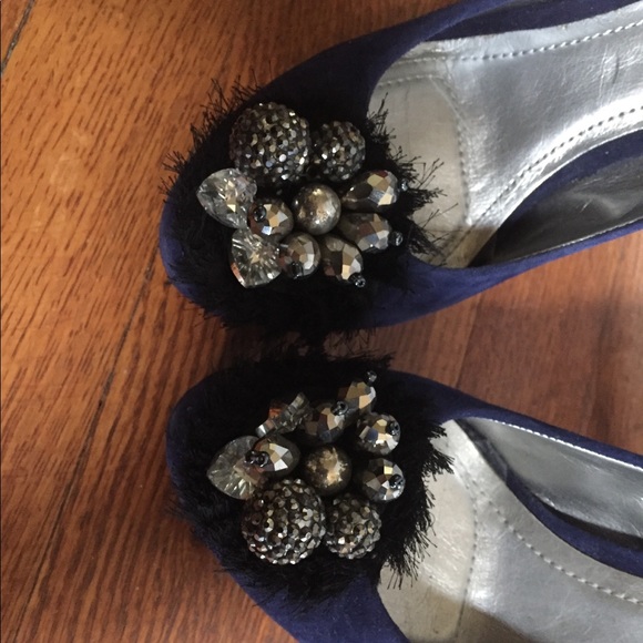 BCBGeneration Royal Blue Suede high Heels - Picture 7 of 8